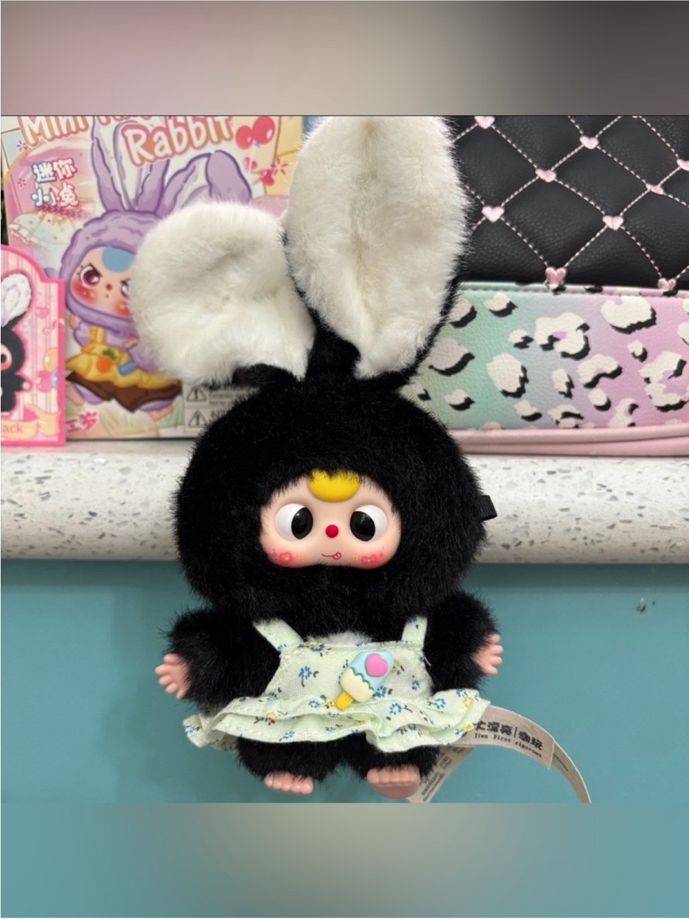 Baby Three Ink Black Mini Tiny Rabbit Open Box/Bag 360 Boba Eyes